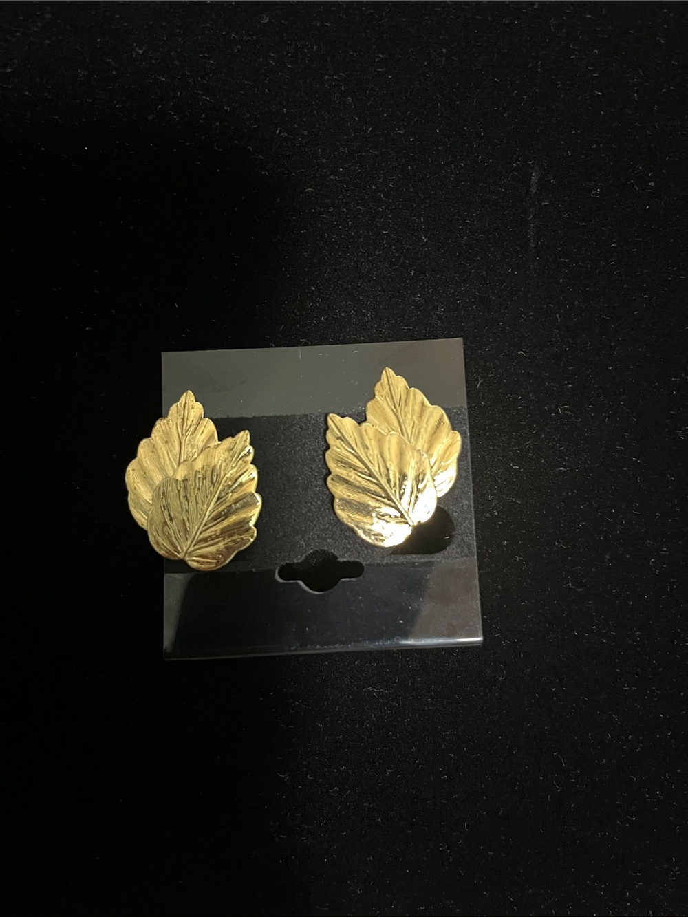 Trifari Gold Leaf Statement Earrings - Women's Fashion Jewelry